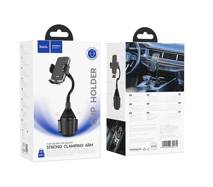 Suport auto hoco h63 utmost (suport pahar) negru 3