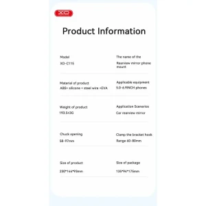Suport telefon mobil xo c115, negru Thumbnail 4