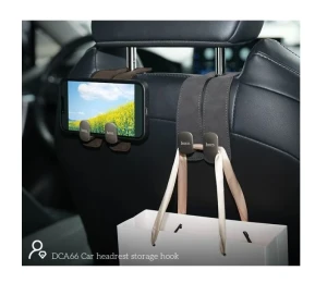 Крючок для хранения на подголовнике автомобиля hoco dca66, черный.