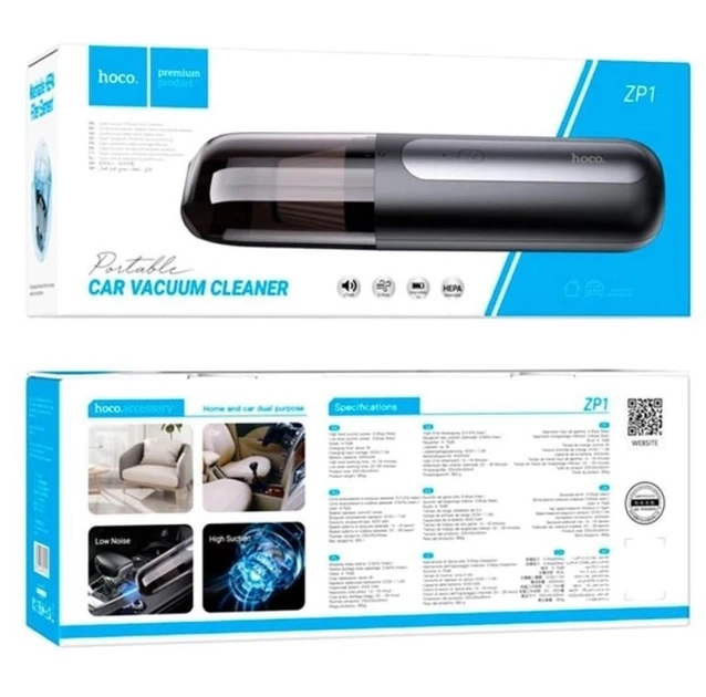 Aspirator auto portabil hoco zp1 cool, negru, gri 3
