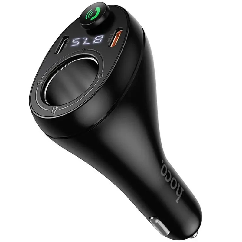 Brichetă auto hoco e88 star 35w(2c) transmițător fm bt negru 2