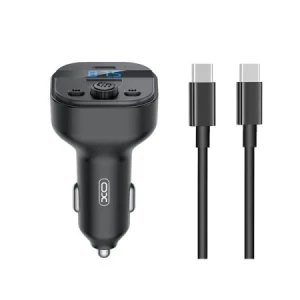 Încărcător auto inteligent xo bcc18 bluetooth mp3, tip c, 3a, negru Thumbnail 2