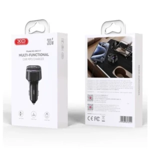 Încărcător auto inteligent xo bcc17 bluetooth mp3 a+c cu porturi duble pd30w, negru Thumbnail 3