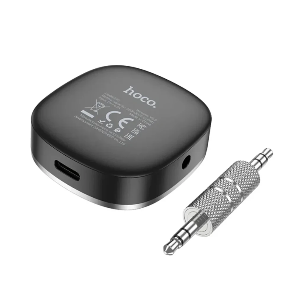 Автомобильный aux bluetooth-ресивер hoco e80 travel, черный 2