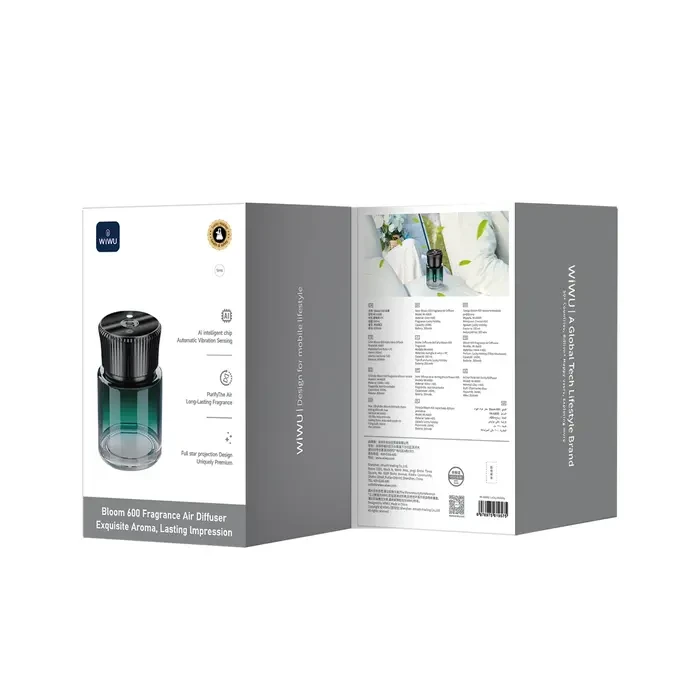 Wiwu wi-ai600 bloom 600 difuzor de aer cu parfum lucky holiday 160ml verde 2