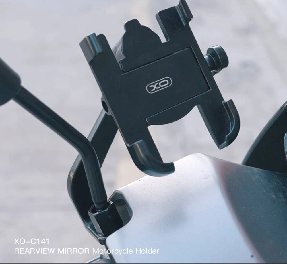 Suport telefon mobil metalic xo c141 pentru bicicletă, negru 4