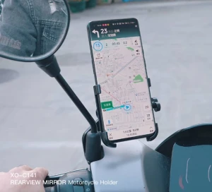 Металлический держатель для мобильного телефона xo c141 для велосипеда, черный.