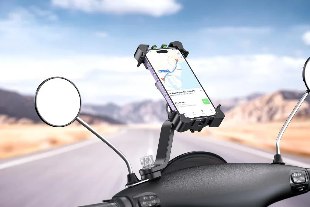 Suport telefon mobil xo c118 pentru motocicletă, cu rotație la 360°, negru 2