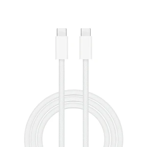 Wiwu classic 60w împletit cablu de încărcare wi-c032 usb-c la usb-c alb