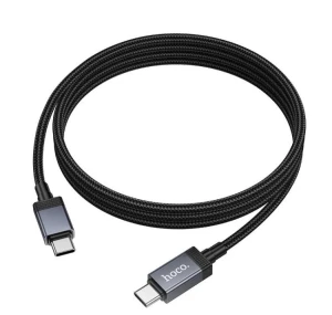 Hoco x118 generous 60w cablu pentru încărcare și transfer de date cu afișaj usb-c la usb-c negru Thumbnail 2