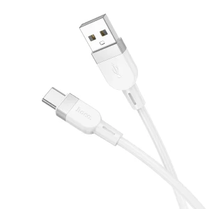 Hoco x109 energy din silicon cablu pentru încărcare și transfer de date usb-c(lungime 1 m) alb