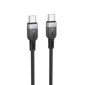 Hoco x109 energy 60w din silicon cablu pentru încărcare și transfer de date usb-c la usb-c(lungime 2 m) negru