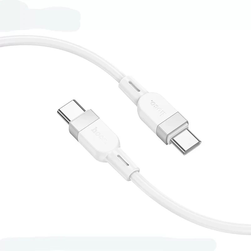 Hoco x109 energy 60w din silicon cablu pentru încărcare și transfer de date usb-c la usb-c(lungime 1 m) alb 2