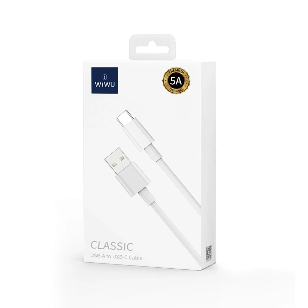 Wiwu wi-c007 usb-a на usb-c classic 5a кабель для зарядки белый 2