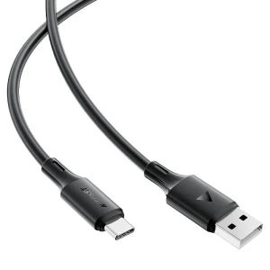 Acefast c17-04 usb-a la usb-c din silicon cablu pentru încărcare și transfer de date negru Thumbnail 3