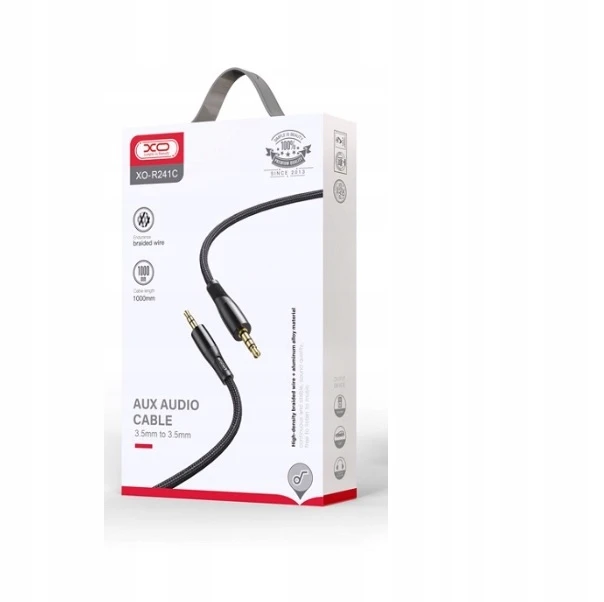 Xo nb-r241c 3.5mm to 3.5mm прозрачный аудиокабель черный 2