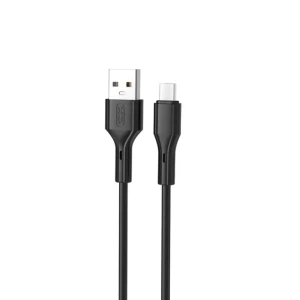 Xo nb230 2.4a rock серия usb-c кабель для передачи данных черный