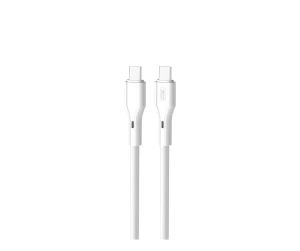 Xo nbq231b rock серия usb-c на usb-c 60w кабель для передачи данных белый