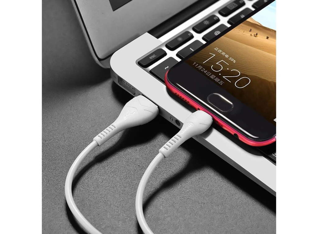 Hoco x37 cool power кабель для зарядки и передачи данных для usb-c(длина 0.5 м) белый 2