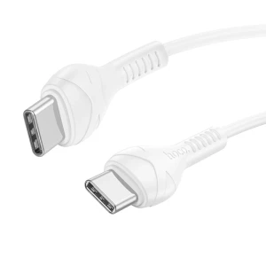 Hoco x37 cool power 60w cablu pentru încărcare și transfer de date usb-c la usb-c(lungime 0.5 m) alb Thumbnail 2