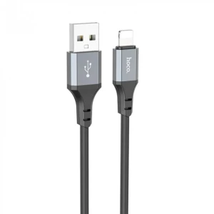 Hoco x92 honest din silicon cablu pentru încărcare și transfer de date pentru lightning(lungime 3 m) negru
