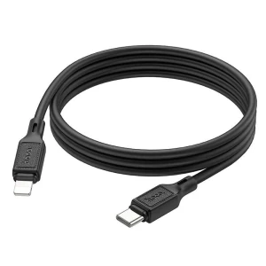 Hoco x90 cool din silicon pd cablu pentru încărcare și transfer de date pentru lightning negru