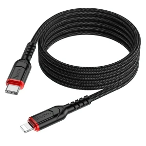 Hoco x59 victory pd cablu pentru încărcare și transfer de date lightning(lungime 2 m) negru