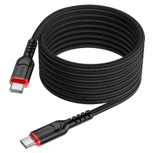 Hoco x59 victory 60w кабель для зарядки и передачи данных usb-c на usb-c(длина 2 м) черный