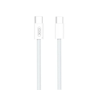 Xo nb-q260b high-fashion usb-c la usb-c 60w 1.5m împletit cablu de date alb