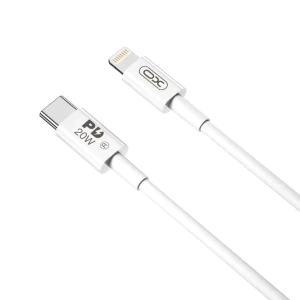 Xo nb-q189b usb-c на lightning 20w 2 м белый