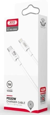 Xo nb-q189b usb-c la lightning 20w 2 m alb 3