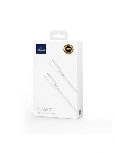 Wiwu wi-c008 usb-c la usb-c classic 100w cablu alb 5