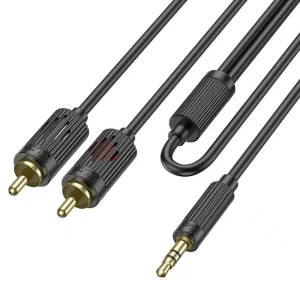 Hoco upa28 3.5 dual rca cablu audio negru