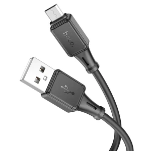 Hoco x101 assistant силиконовый кабель для зарядки и передачи данных micro-usb черный