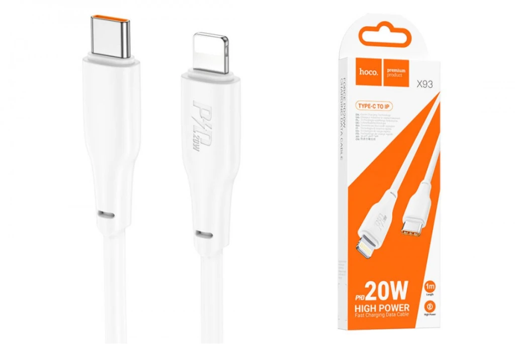 Hoco x93 force 27w кабель для зарядки и передачи данных usb-c(длина 1 м) белый 2