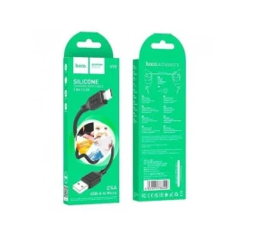 Hoco x90 cool силиконовый кабель для зарядки и передачи данных для micro-usb черный Thumbnail 3