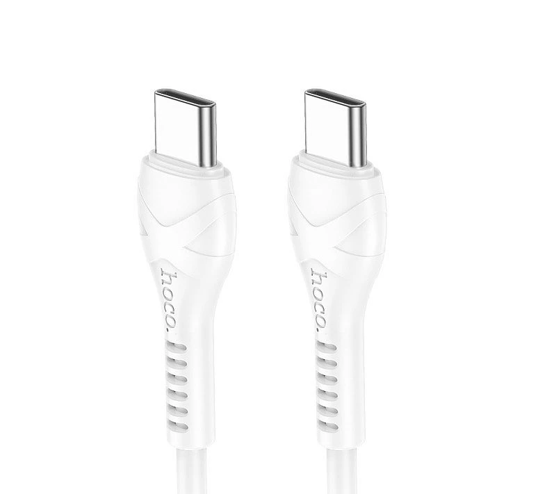 Hoco x37 cool power 60w кабель для зарядки и передачи данных usb-c на usb-c белый 3