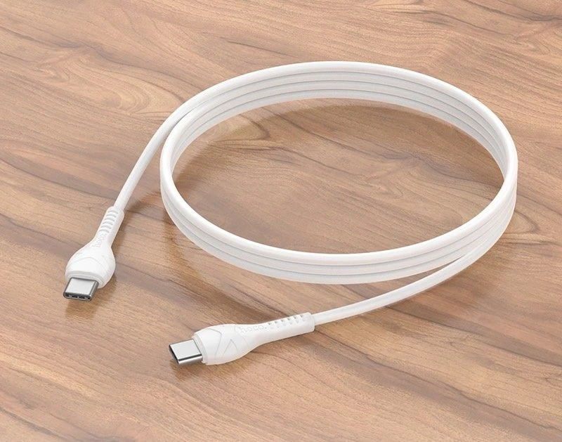 Hoco x37 cool power 60w кабель для зарядки и передачи данных usb-c на usb-c белый 2