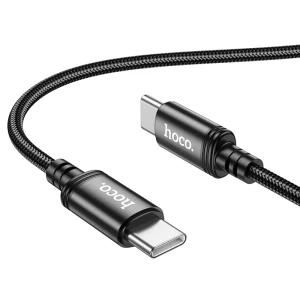 Hoco x89 wind 60w cablu pentru încărcare și transfer de date usb-c la usb-c(fără ambalaj) negru