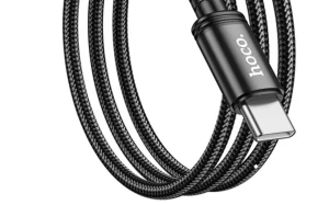 Hoco x89 wind cablu pentru încărcare și transfer de date usb-c(ambalat) negru