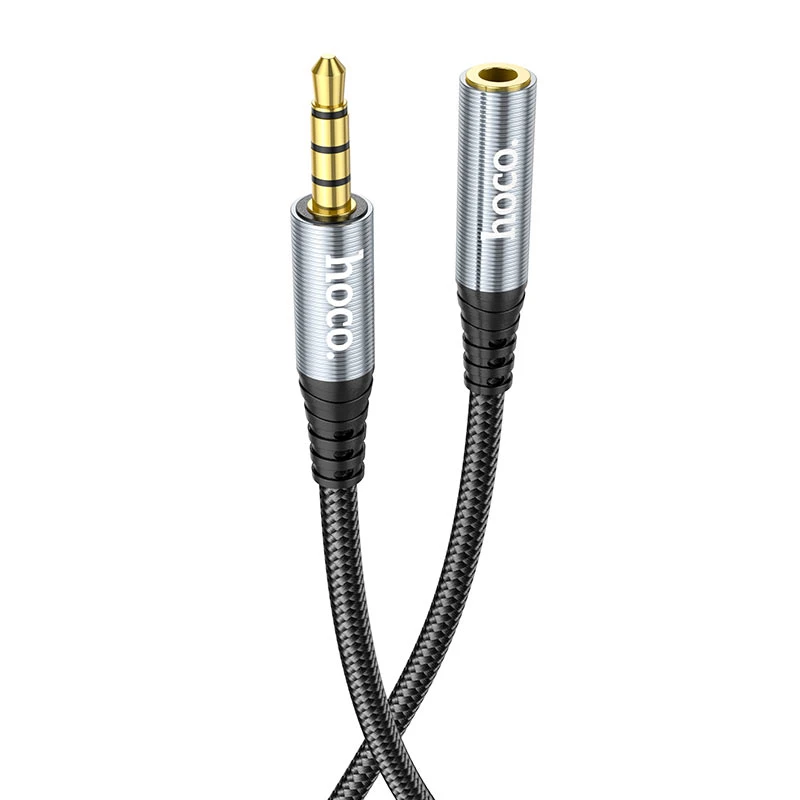 Hoco upa20 3.5 cablu prelungitor audio tată-mamă(lungime 2 m) metal gri 5