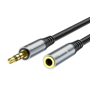 Hoco upa20 3.5 cablu prelungitor audio tată-mamă(lungime 2 m) metal gri
