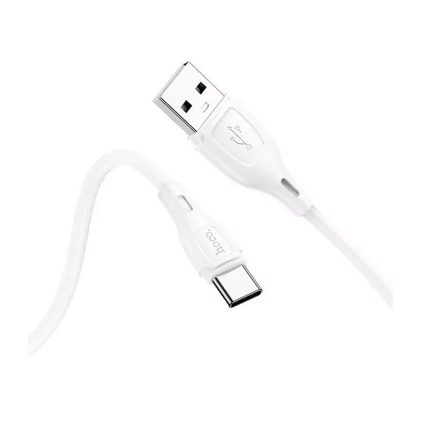 Hoco x61 ultimate силиконовый кабель для зарядки и передачи данных для usb-c белый 2