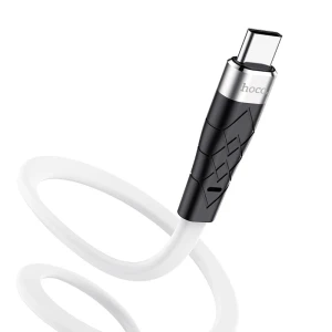 Hoco x53 angel din silicon cablu pentru încărcare și transfer de date pentru usb-c alb