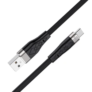 Hoco x53 angel din silicon cablu pentru încărcare și transfer de date pentru usb-c negru