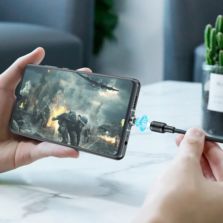 Hoco x52 sereno магнитный кабель для зарядки для usb-c черный 2