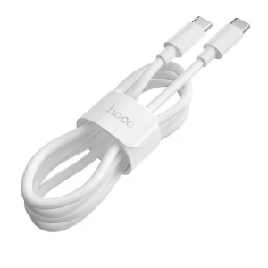 Hoco x51 putere mare 100w cablu pentru încărcare și transfer de date usb-c la usb-c(lungime 1 m) alb Thumbnail 4