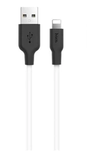Hoco x21 силиконовый lightning кабель для зарядки черный and белый