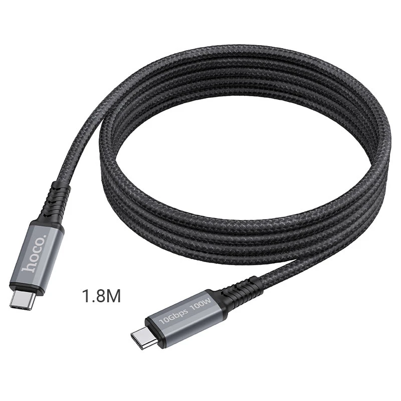 Hoco us01 usb3.1 gen2 10gbps 100w cablu de încărcare și transfer de date hd de mare viteză(lungime 1.8 m) 5
