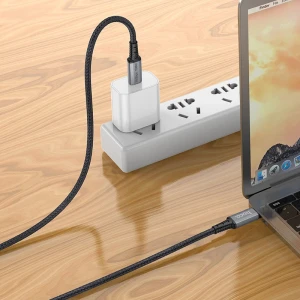 Hoco us01 usb3.1 gen2 10gbps 100w cablu de încărcare și transfer de date hd de mare viteză(lungime 1.8 m) Thumbnail 4